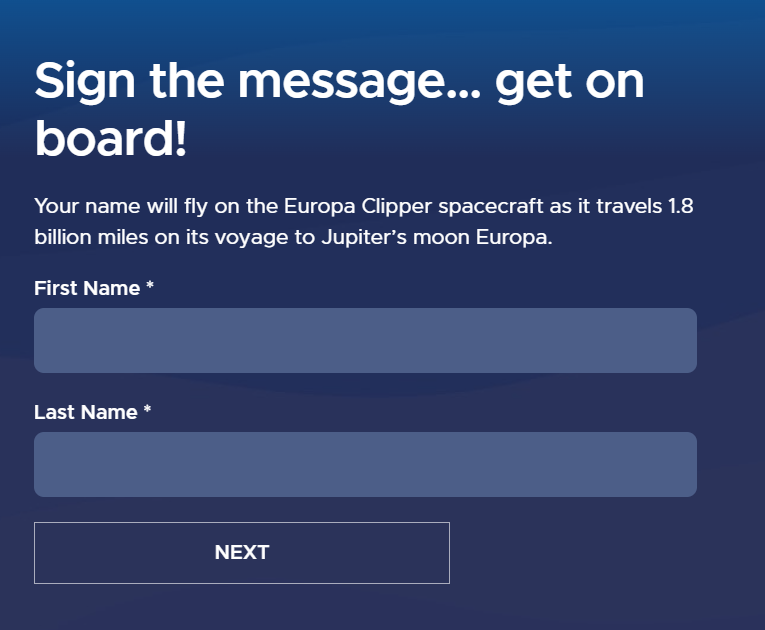 NASA to send names of all interested people into space Details RBC